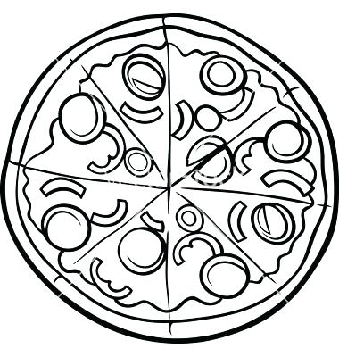 380x400 Pizza Coloring Pages