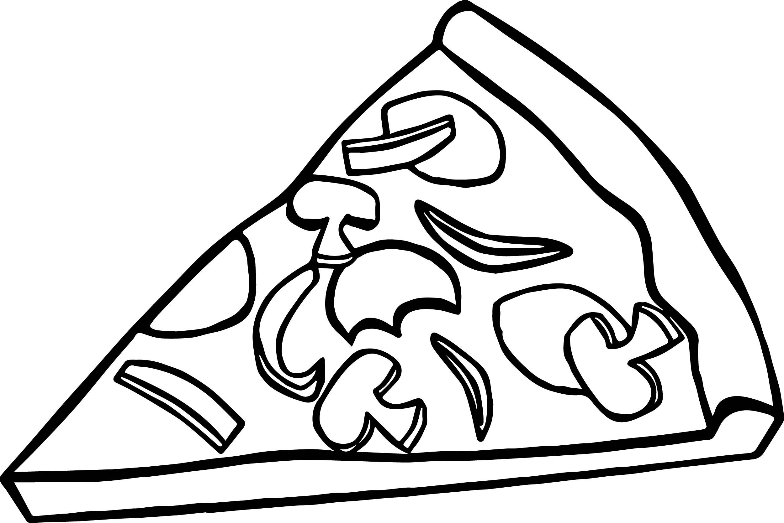 2500x1670 Coloring Pepperoni Pizza Slice Coloring P With Pizza Color By