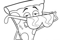 210x140 Playing In The Snow Coloring Pages