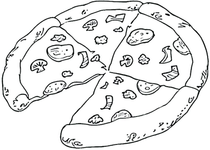 828x591 Pizza Coloring Page Pizza Coloring Pages Of Food Pizza Topping