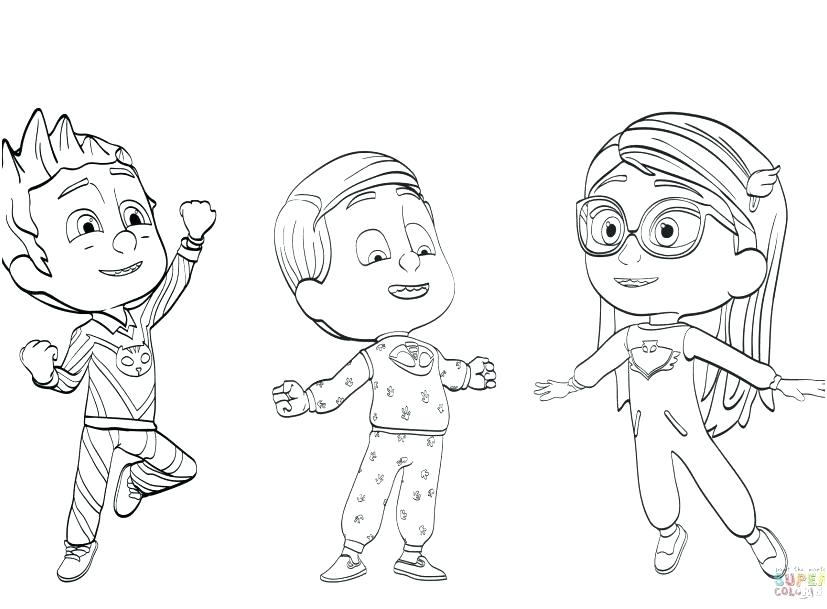 827x609 Unique Pj Mask Coloring Pages Or Mask Coloring Pages Masks