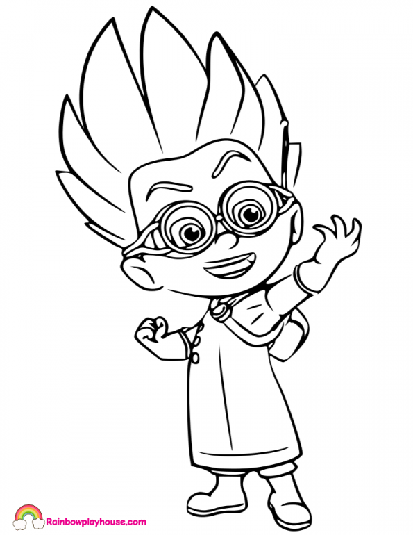 595x770 Pj Mask Coloring Page Archives