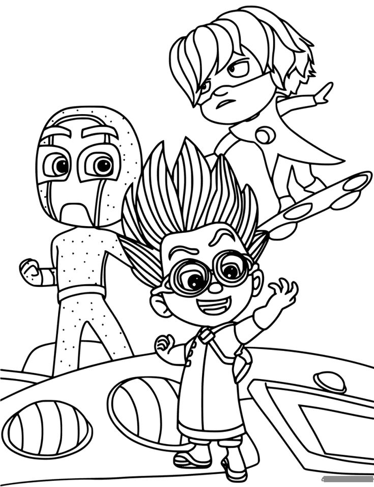 735x956 32 Best Pj Masks Coloring Pages Images