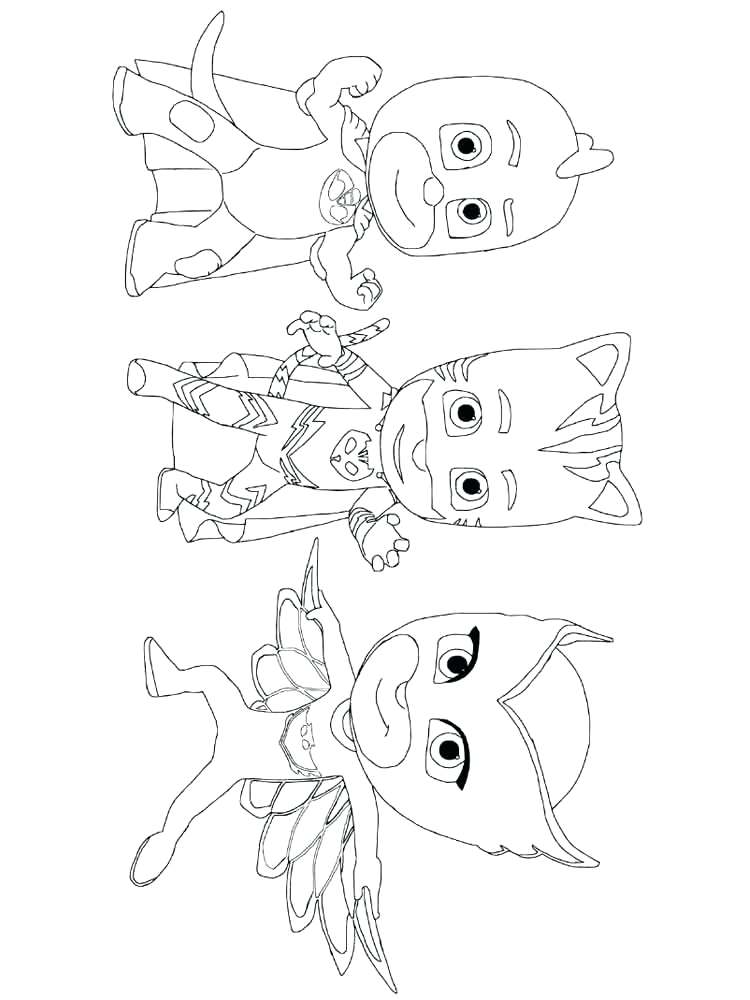 750x1000 Pj Mask Coloring Pages