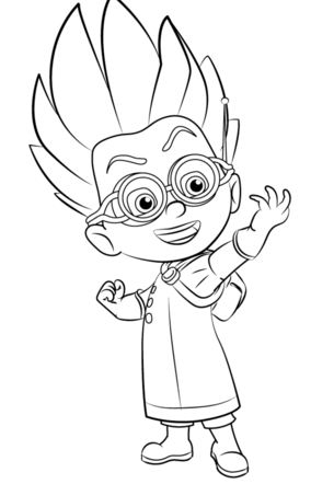 305x442 Catboy, Gecko And Owlette From Pj Masks Coloring Page