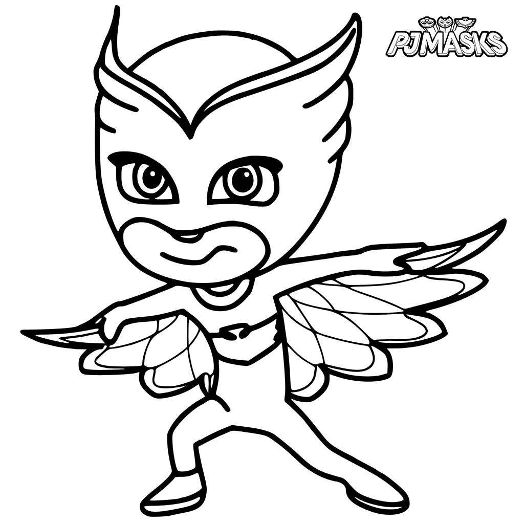 1024x1024 Colour In Owlette From Pj Masks