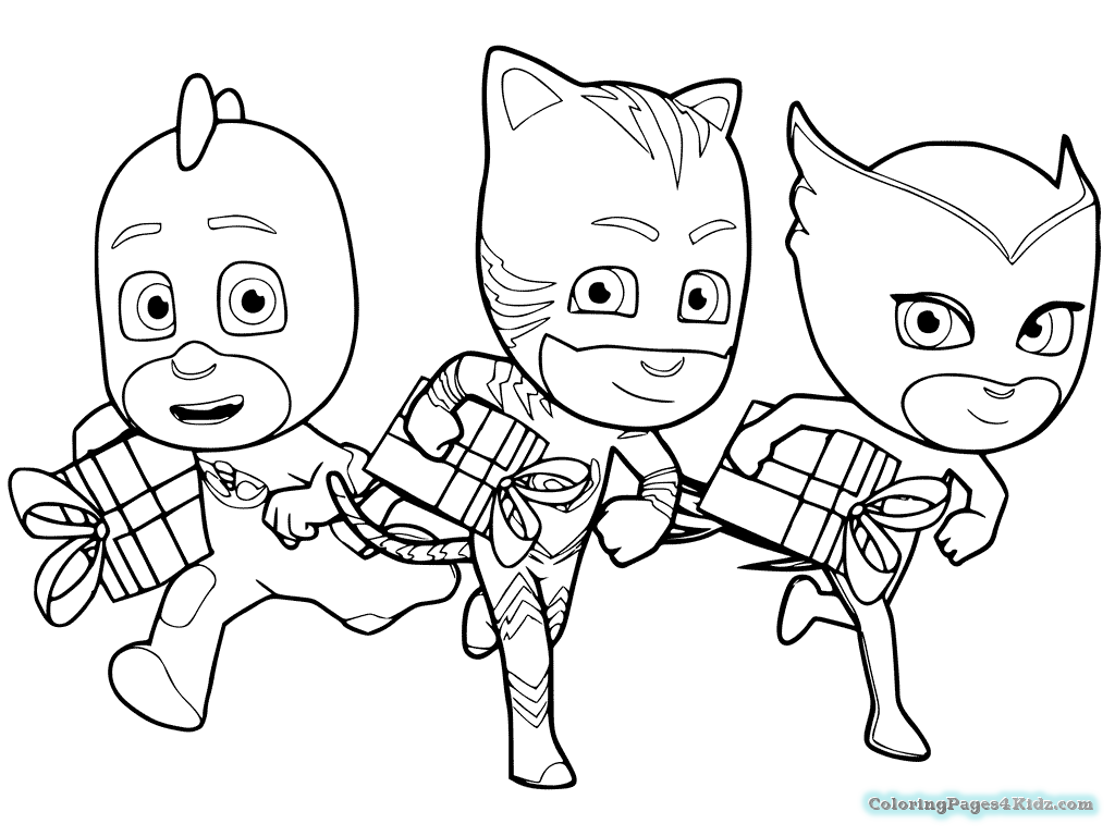1024x768 Crammed Coloring Pages Of Pj Masks 1016 For Kids