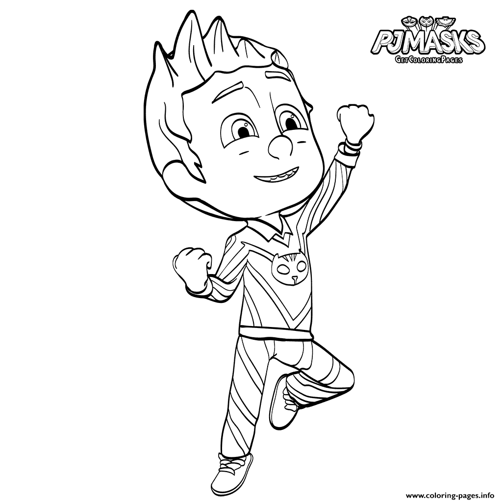 1024x1024 Pj Maskss Catboy Heroes In Pajama Coloring Pages Printable