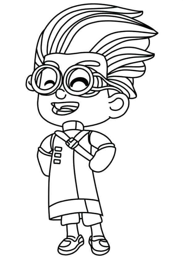 593x832 Mask Coloring Page Romeo Pj Mask Coloring Pages Free