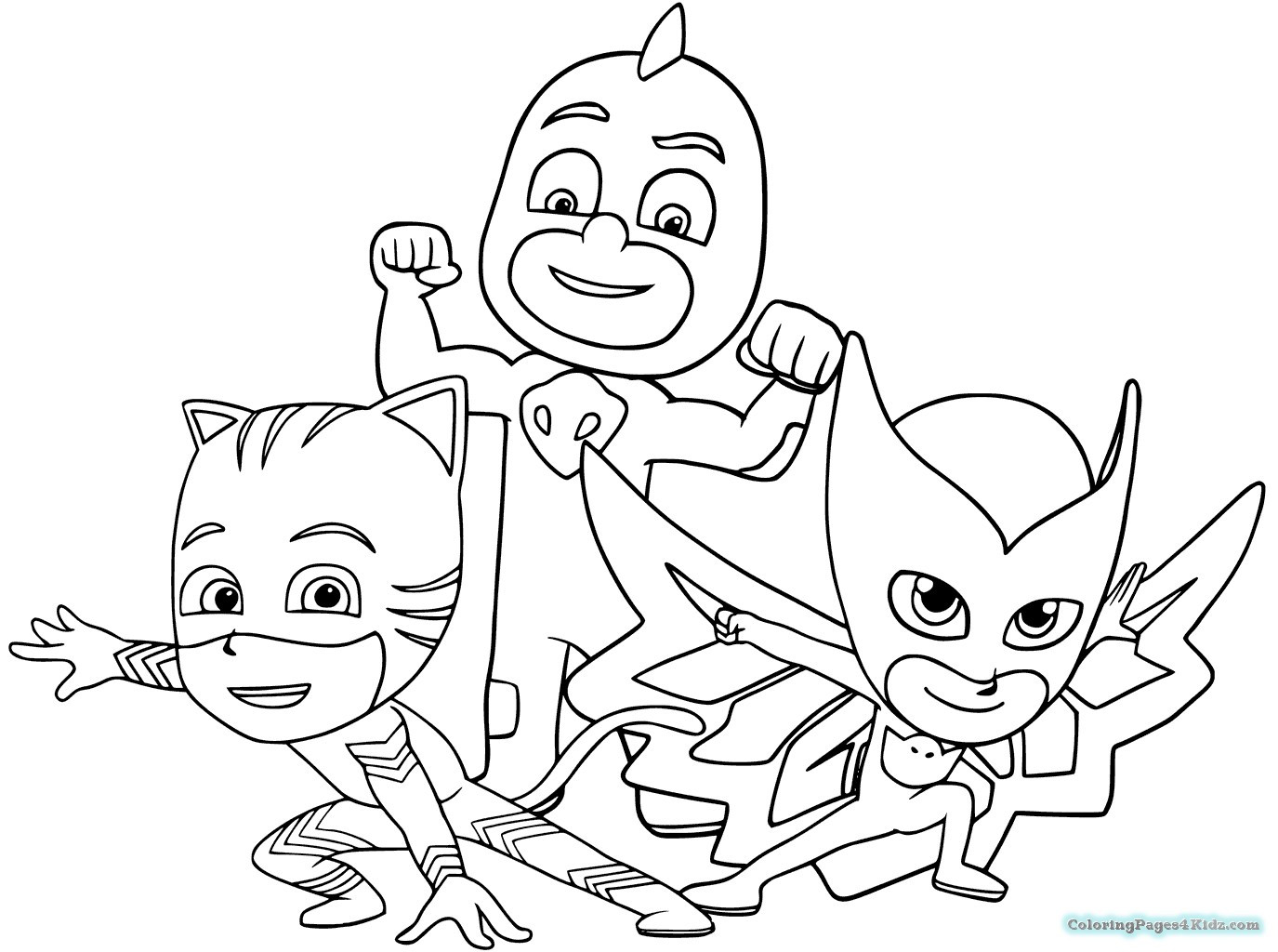 1375x1024 Pj Masks Coloring Pages Photos Inspirations Black And White Fresh