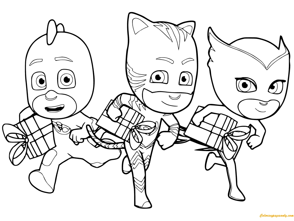 1024x768 Pj Mask Free Coloring Pages Download Coloring For Kids 2018