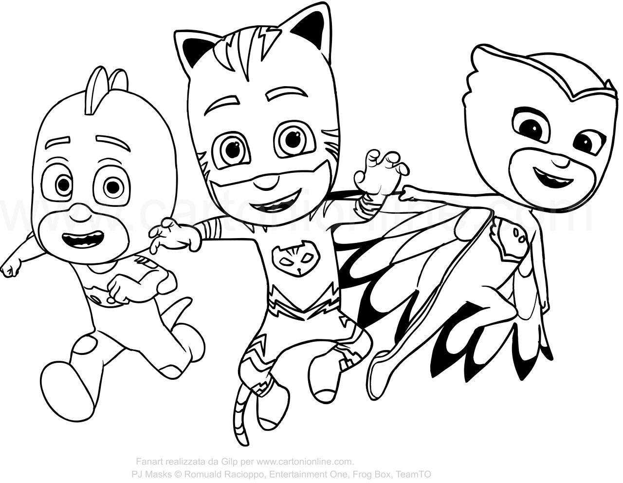 1280x992 Pj Masks Coloring Pages Printable Free Coloring For Kids 2018