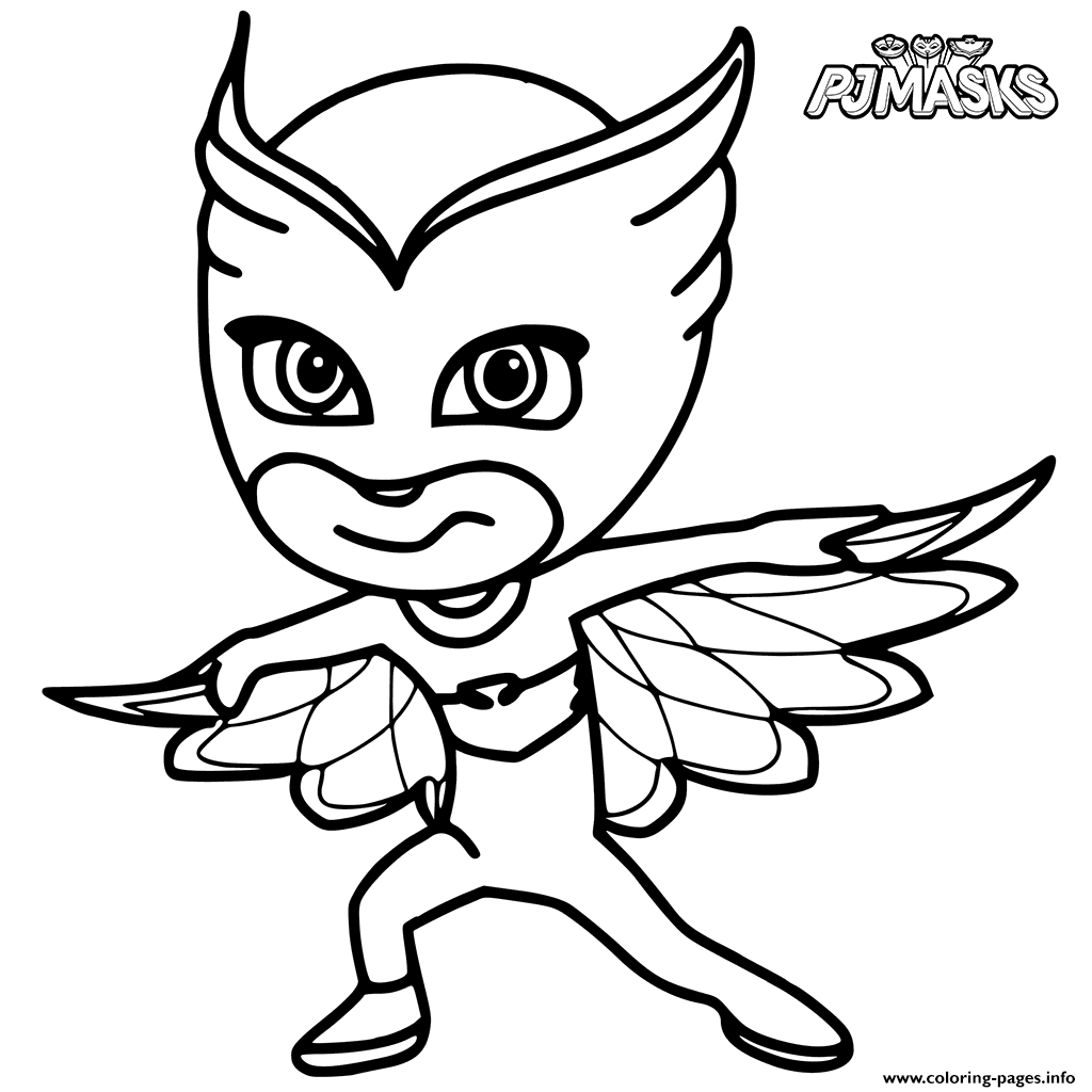 1024x1024 Colour In Owlette From Pj Masks Coloring Pages Printable