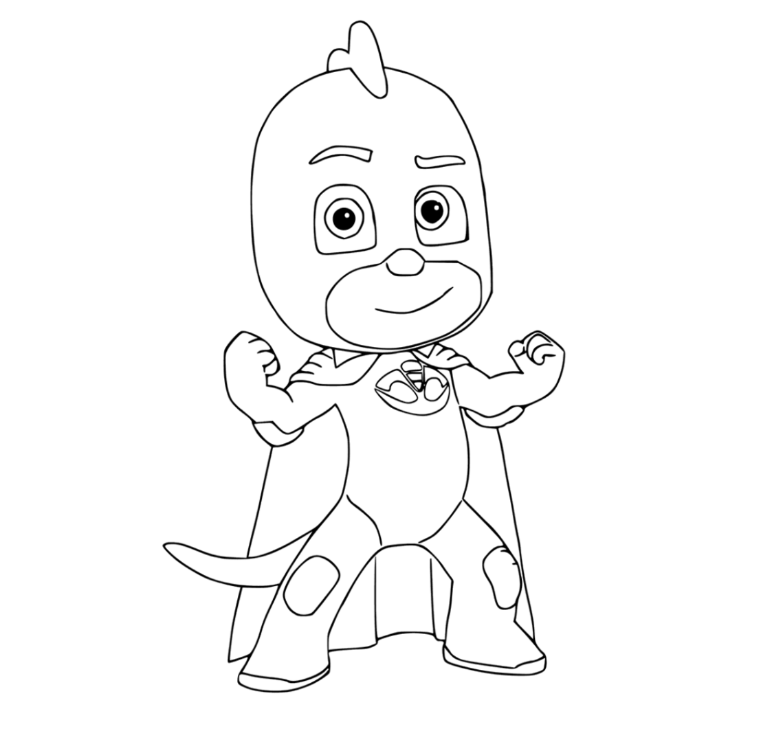 1123x1080 Pj Masks Coloring Pages