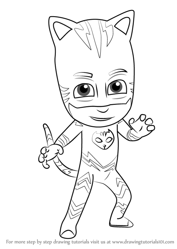 567x800 Learn How To Draw Catboy From Pj Masks (Pj Masks) Step By Step
