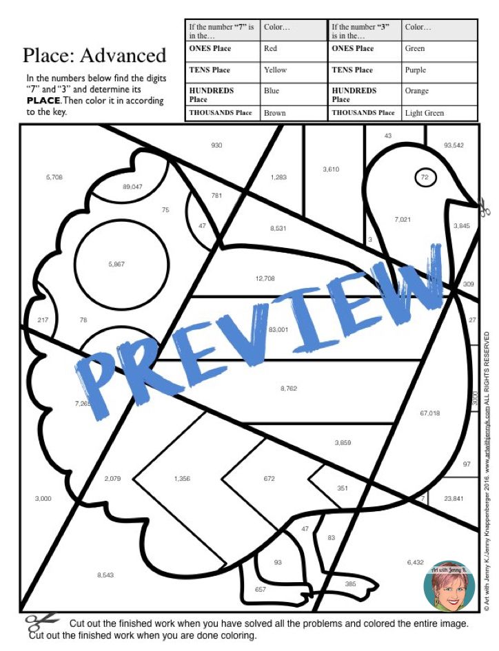 724x945 Place Value Coloring Sheets W Designs For The Entire Year (Earth