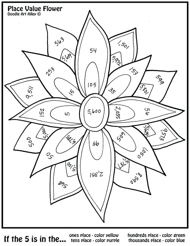 618x800 Spring Color Pages Place Value Flower Picture Spring Spring