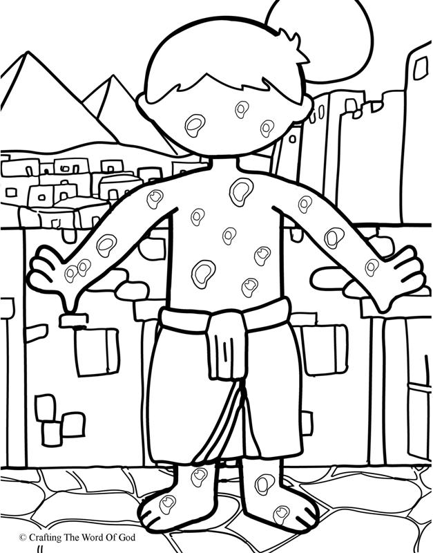 627x800 The Plague Of Boils Coloring Page Crafting The Word Of God