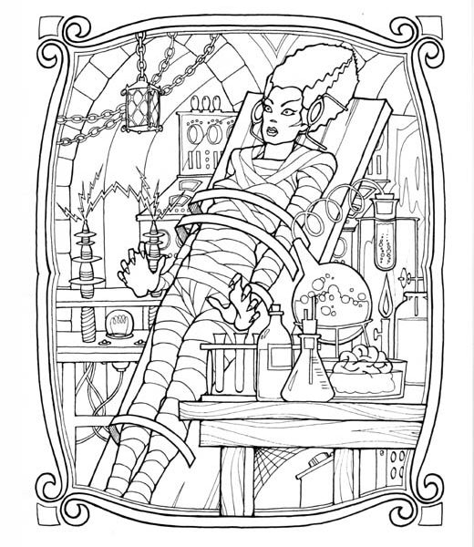 520x600 Monster Gallery Coloring Book Plaid Stallions Rambling