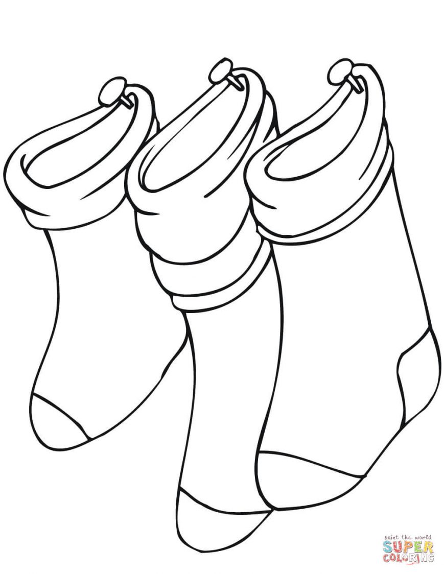 869x1124 Christmas Stocking Coloring Pages Photos Inspirations To Print