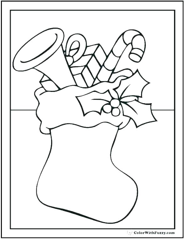 590x762 Christmas Stocking Coloring Page Color Coloring Book By Plain