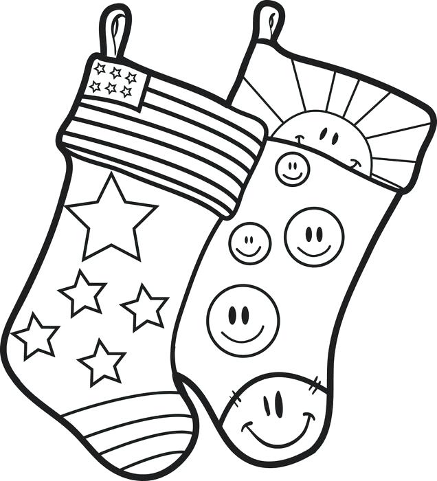 636x700 Christmas Stocking Coloring Page Free Printable Coloring Page