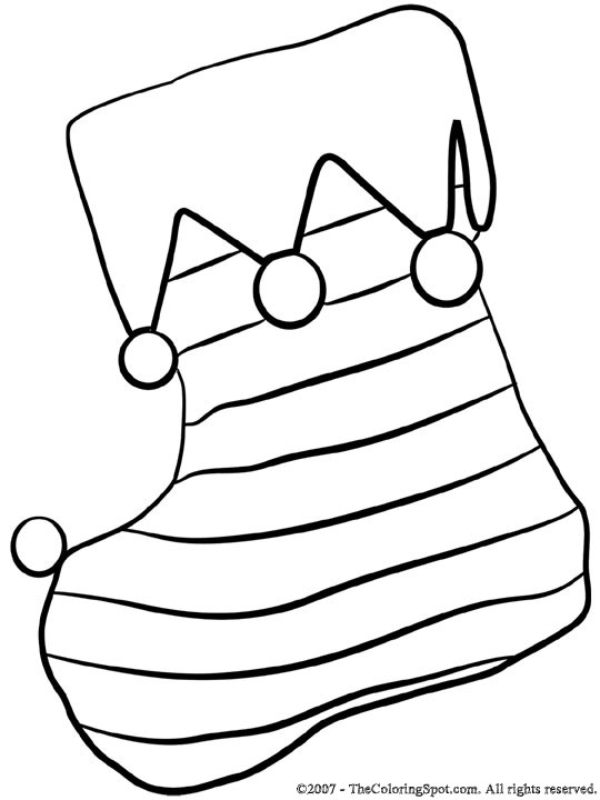 540x720 Plain Christmas Stocking Coloring Page Stocking Coloring Page