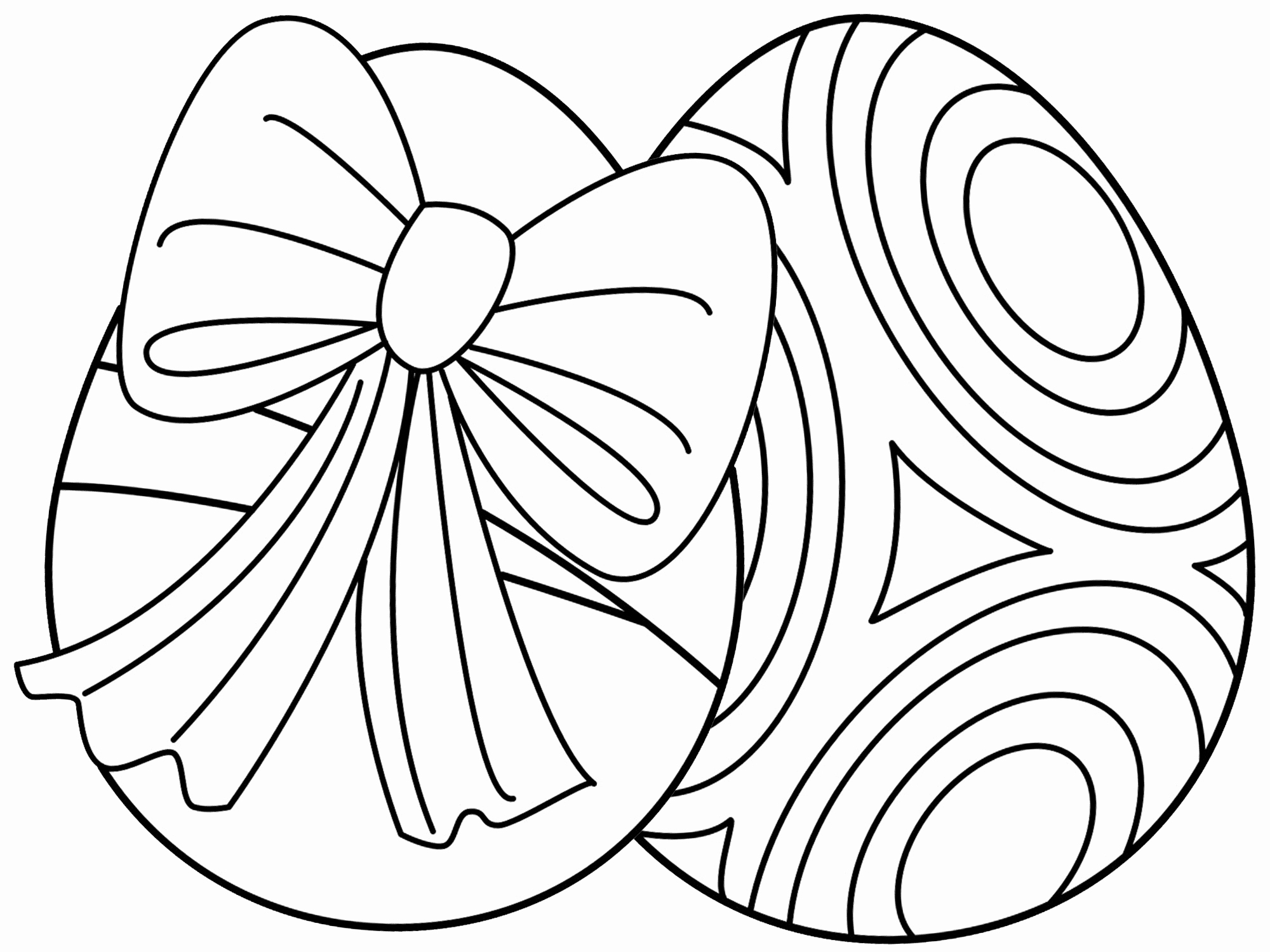 Plain Easter Egg Coloring Pages