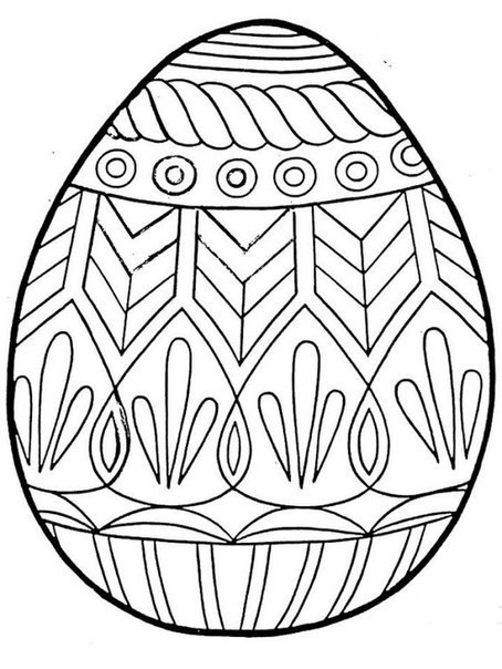 454x604 Plain Easter Egg Coloring Pages 7864499