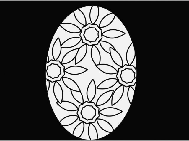 640x480 Coloring Page Large Easter Egg Concept Plain Easter Egg Coloring
