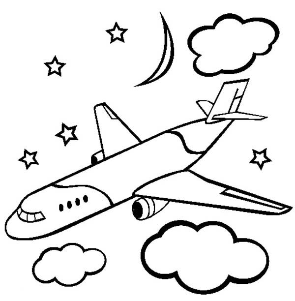 600x612 Cargo Airline Plane Coloring Page
