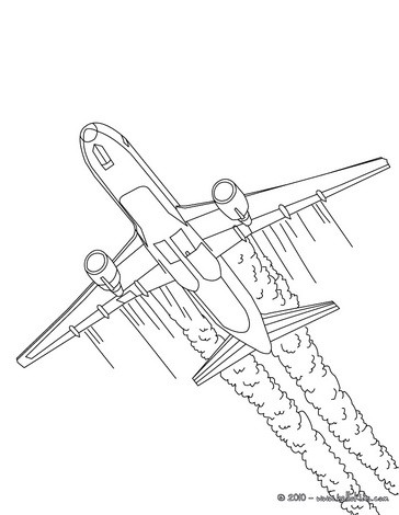 364x470 Plane Coloring Pages