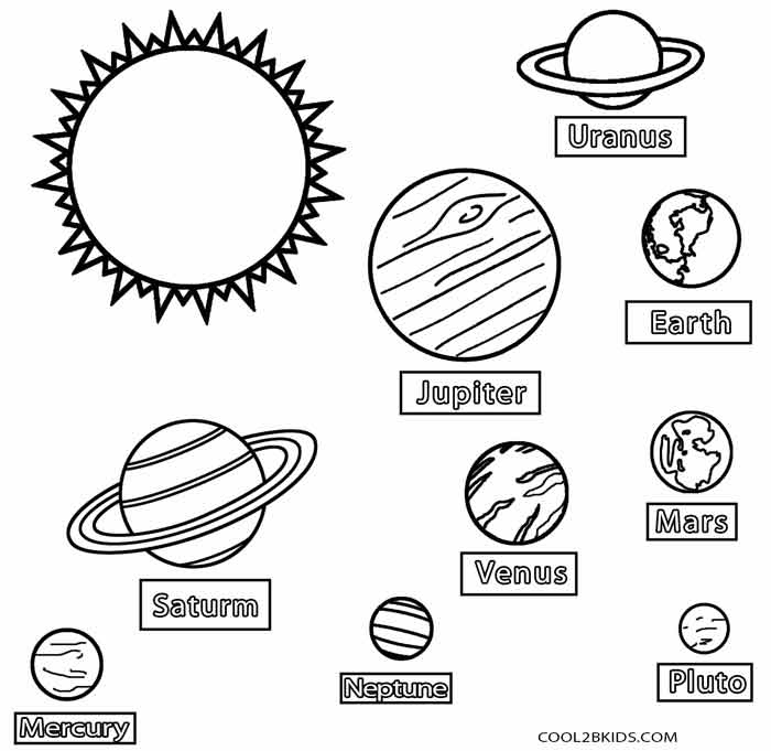 Planet Coloring Pages For Kids