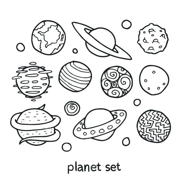 618x618 Planet Coloring Pages With The 9 Planets Pin Drawn Planets Cute