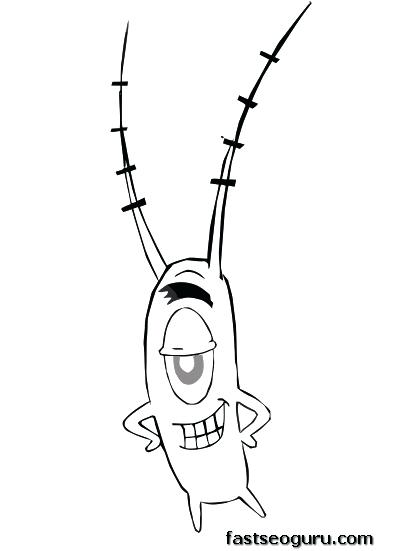 393x551 Plankton Coloring Pages Printable Cartoon Plankton Coloring Pages