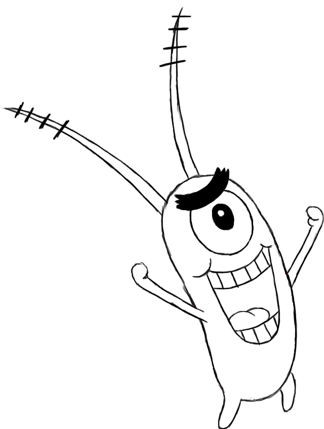 640x847 Spongebob Plankton Coloring Pages
