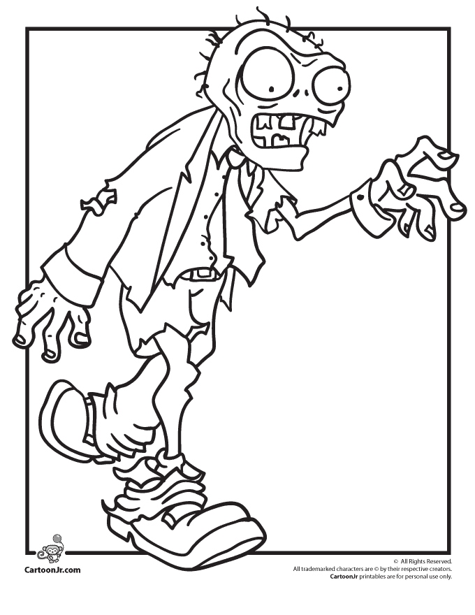 Plants Versus Zombies Coloring Pages