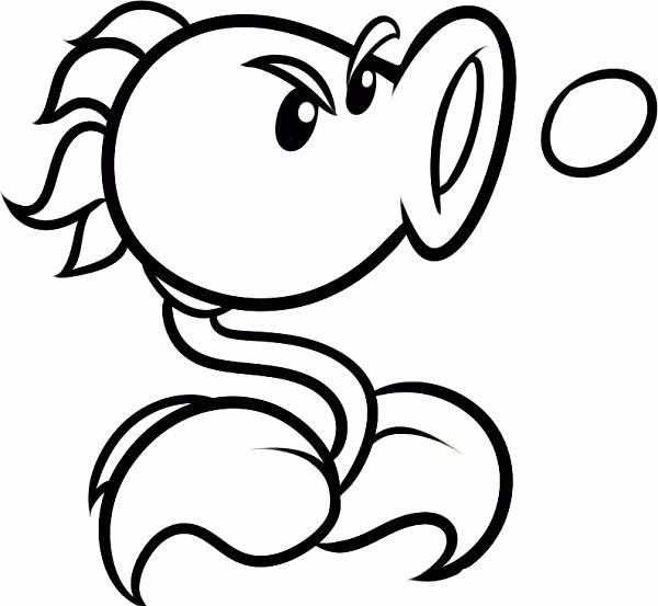 600x553 Plain Decoration Plants Vs Zombies Coloring Pages Plants Vs