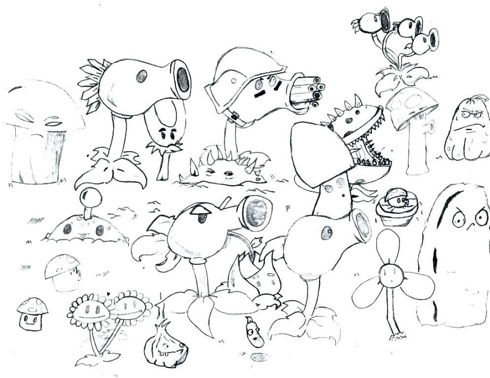 995x768 Plants Vs Zombies Coloring Pages Printable Plants Vs Zombies