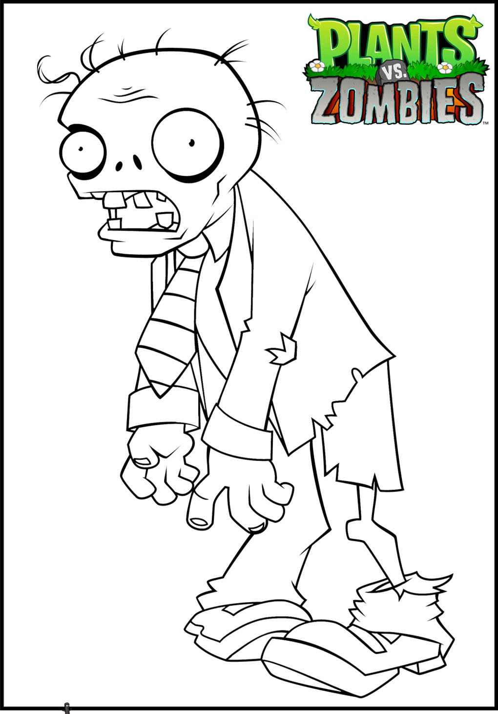 1020x1461 Plants Vs Zombies To Color For Kids