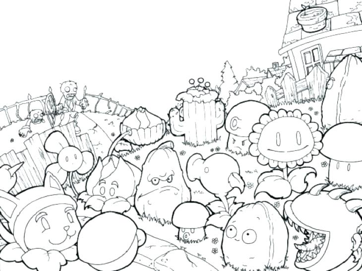 730x546 Zombie Coloring Book Plus Plants Coloring Page Plants Vs Zombie