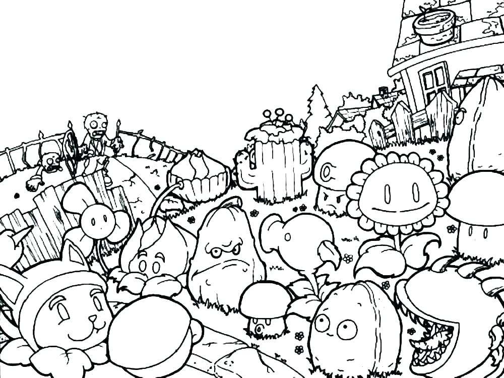 1000x750 Zombie Coloring Pages Free Zombie Coloring Pages Printable Plants