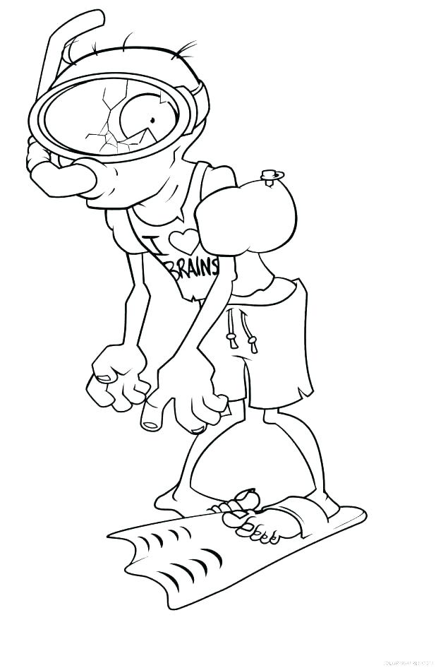 618x946 Plants Vs Zombies Coloring Pages Peashooter Printable C Osakawan
