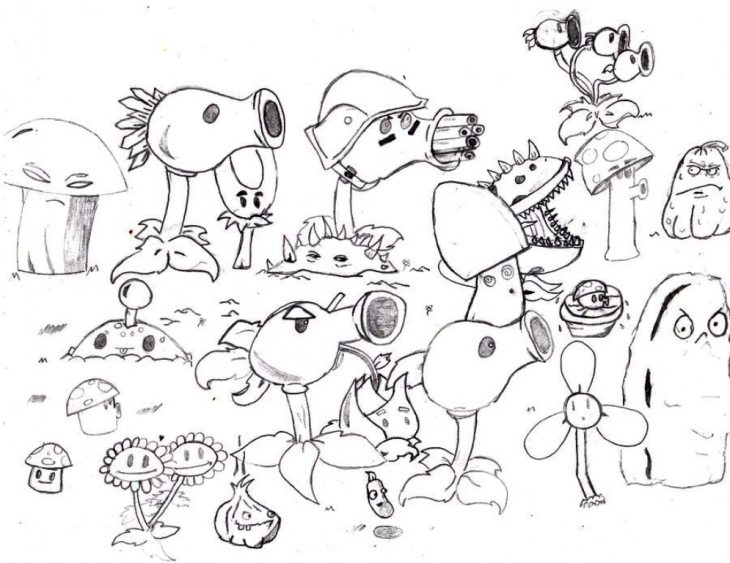 730x563 Plants Vs Zombies Coloring Pages Sport Games Printable Colori