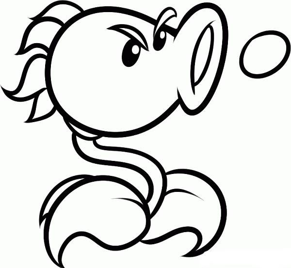 Plants Vs Zombies Peashooter Coloring Pages