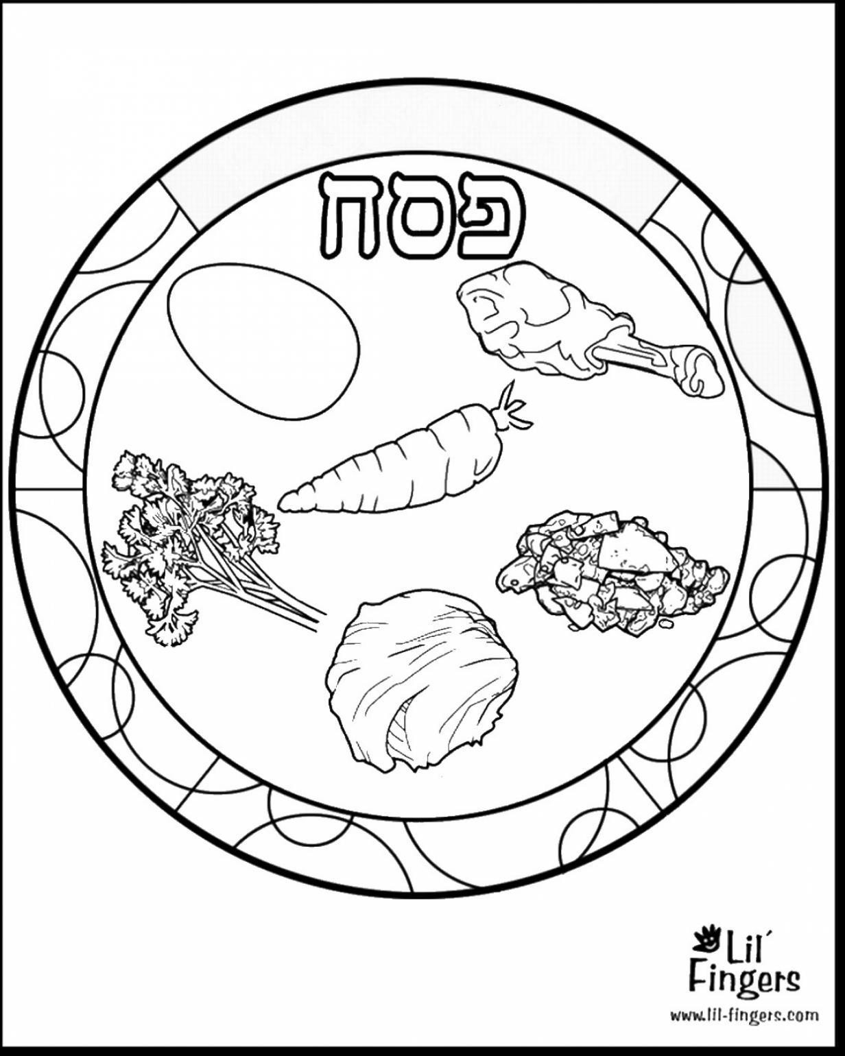 1232x1540 Incredible Passover Seder Plate Coloring Page