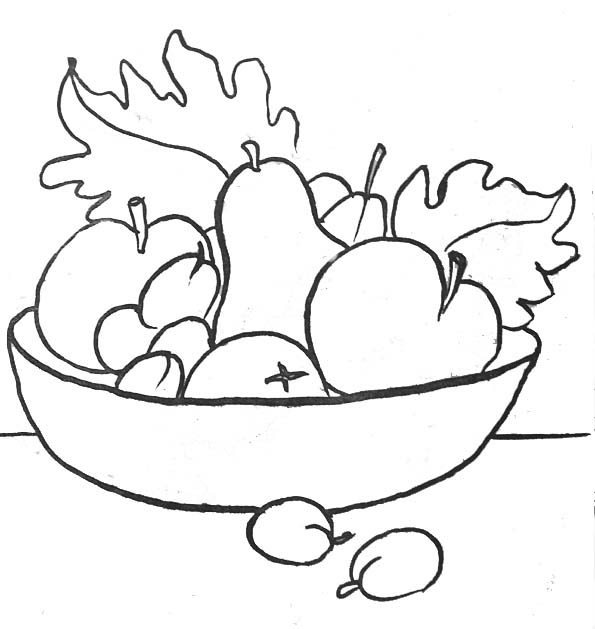 595x629 Fruits Drawings Coloring Page ~ Child Coloring