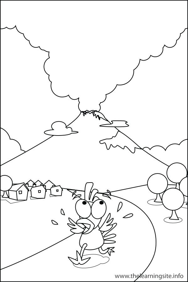 599x899 Learning Site Coloring Page Outline Nature Volcano Landform Color