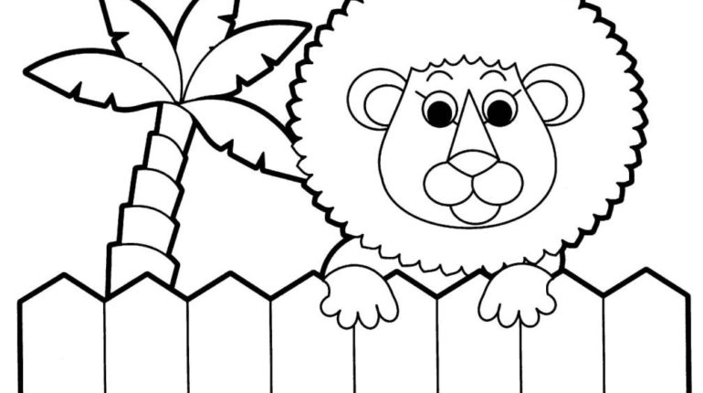 770x430 Lion Animal Coloring Pages For Kids ~ Best Coloring Pages For Kids