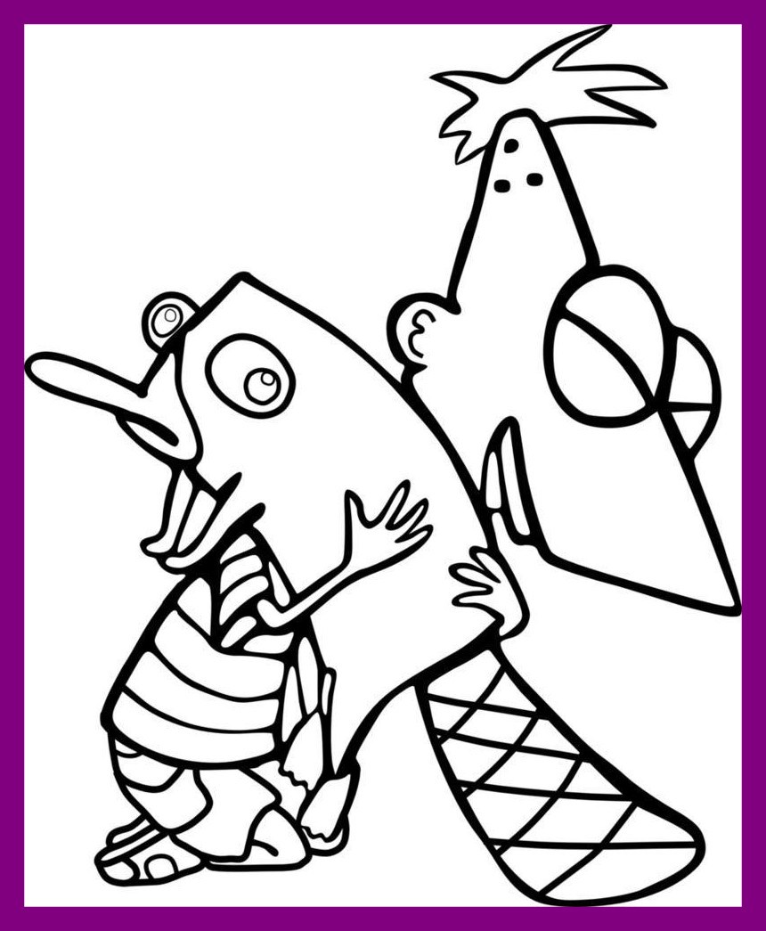 860x1045 Marvelous Baby Perry The Platypus Coloring Pages U Picture